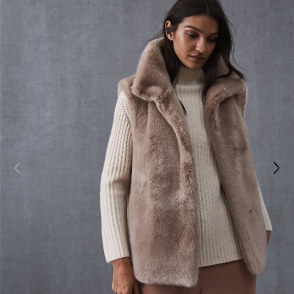 NWOT Reiss Faux Fur Meyer Vest